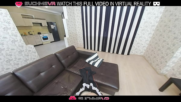 Blonde sexy girl Mia Cheers fucks with a big cock in VR.